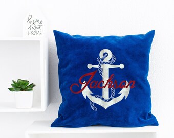 Pink Anchor Pillow Etsy