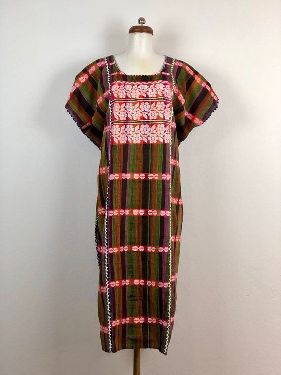 Mexican dress, Hand woven mexican dress, XL dress,
