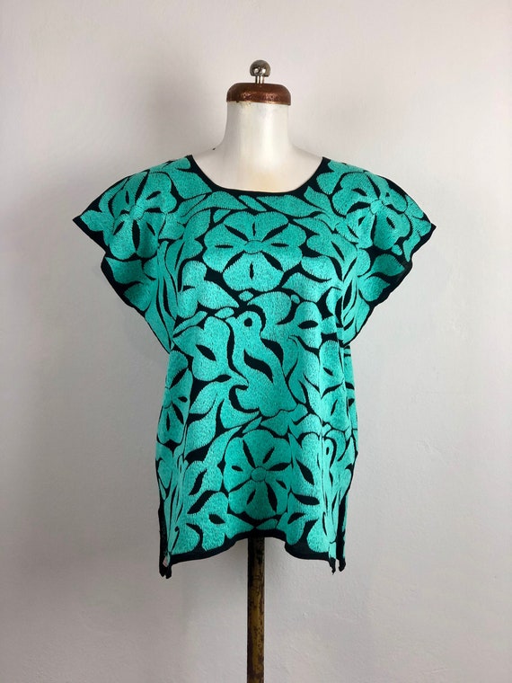 Mexican embroidered blouse, Mexican blouse with ha
