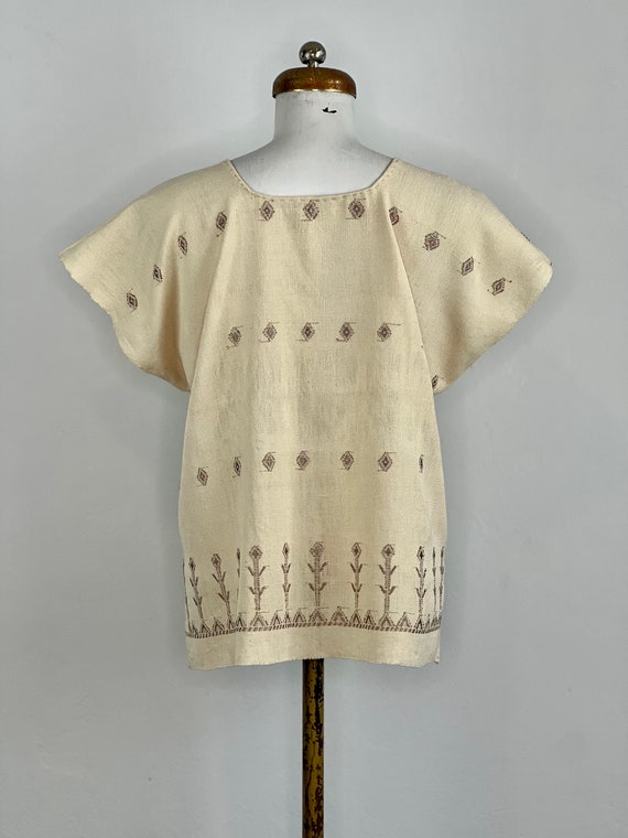 Hand woven mexican blouse, mexican woven blouse, … - image 7