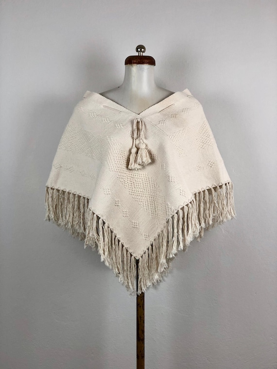 Hand Woven Mexican Poncho, Woven Poncho, Poncho, O