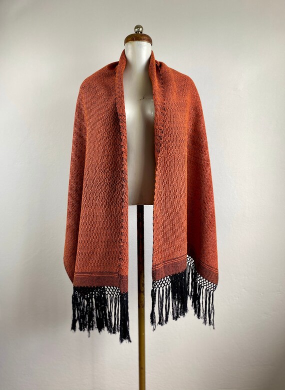 Woven rebozo, woven mexican, black rebozo, mexican