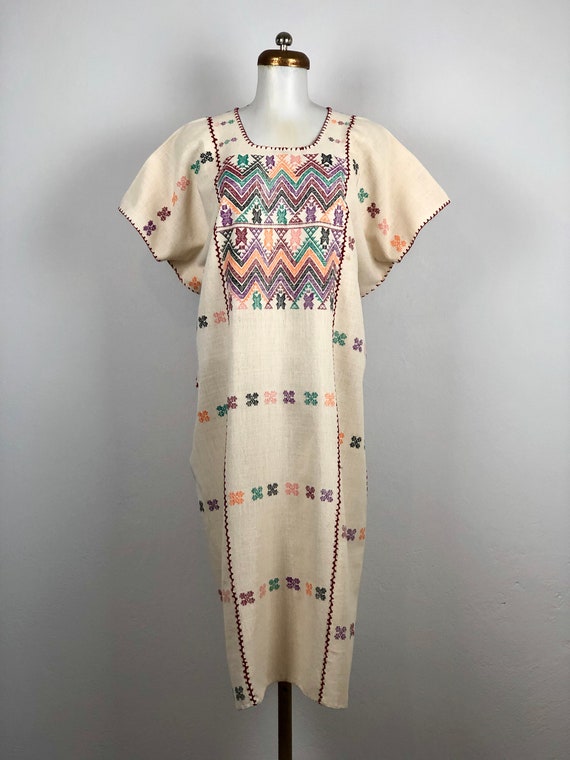 Mexican dress, maxi dress, xl dress, Hand woven me