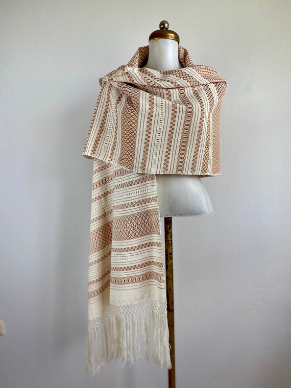Woven rebozo, woven mexican, green rebozo, mexican