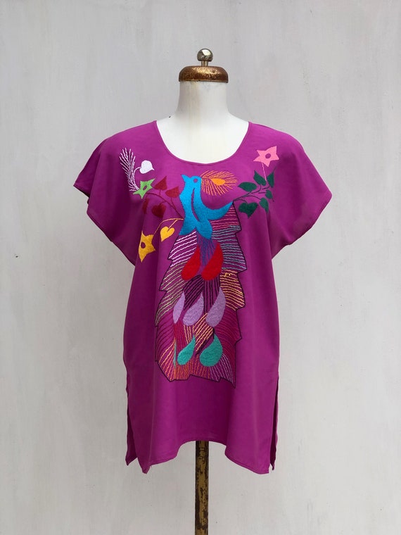 Mexican embroidered blouse, Mexican blouse with ha