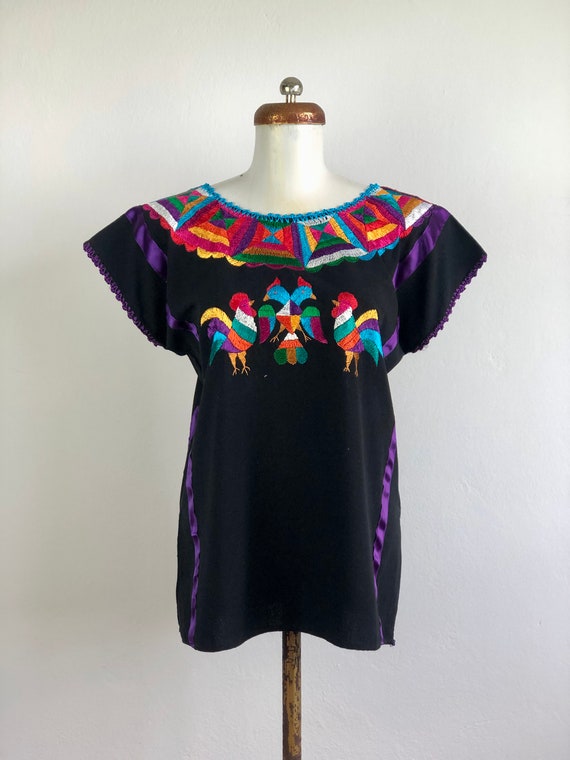 Mexican embroidered blouse, mexican hand embroider