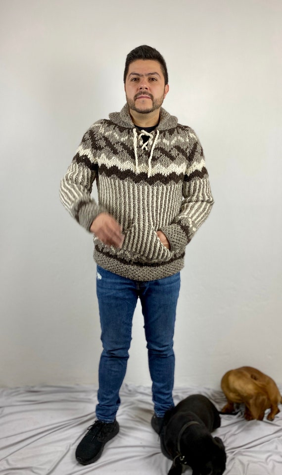 Hand woven sweter, Unisex sweater, wool sweater, w