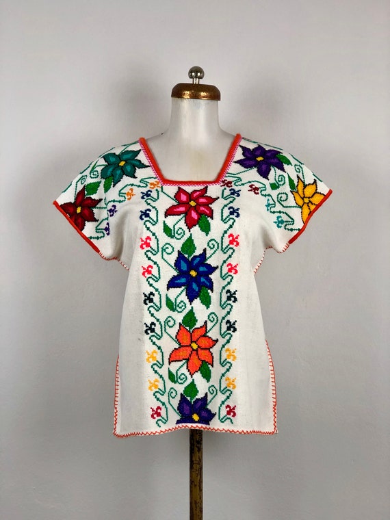 Hand Woven mexican blouse, woven blouse, Mexican b