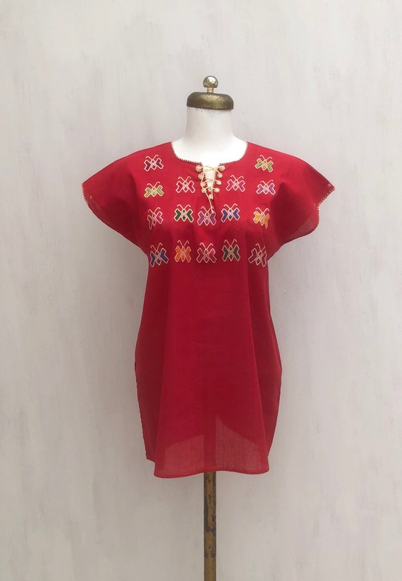 Mexican embroidered butterflies blouse, mexican bl