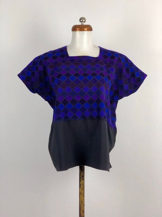 Mexican hand embroidered cross stitch blouse, cros
