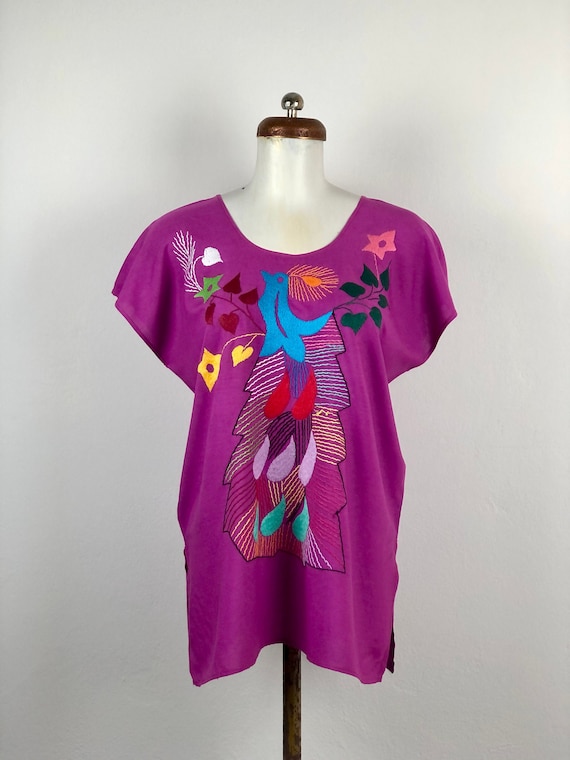 Mexican embroidered blouse, Mexican blouse with ha