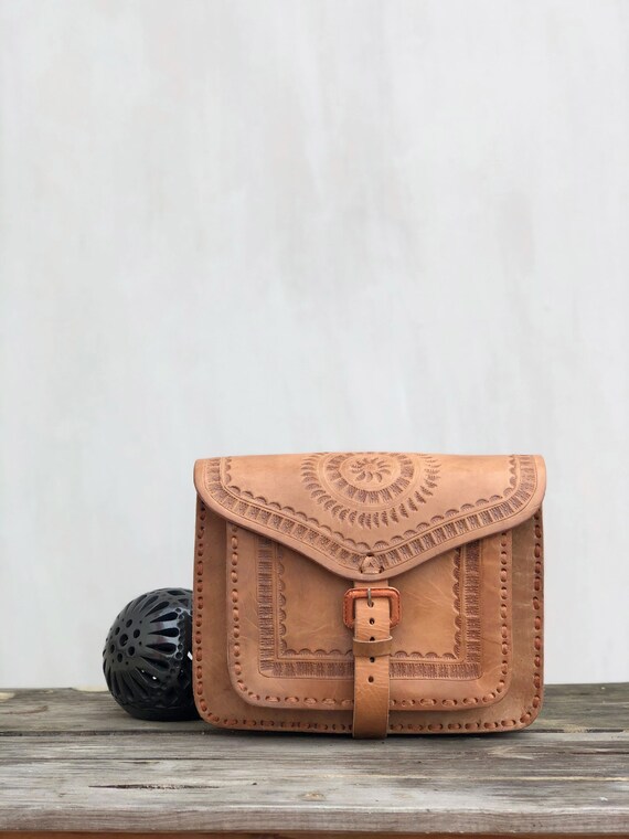 Mexican leather crossbody bag, mexican leather, me
