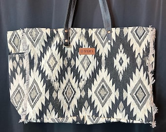 Tribal Spirit Adventure Weekender Bag - Black & White