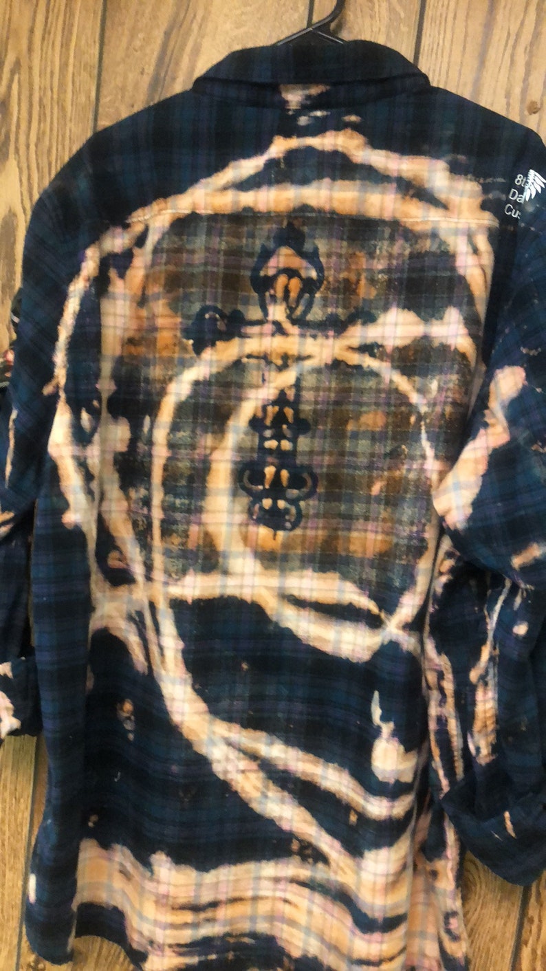Distressed Flannel with custom design