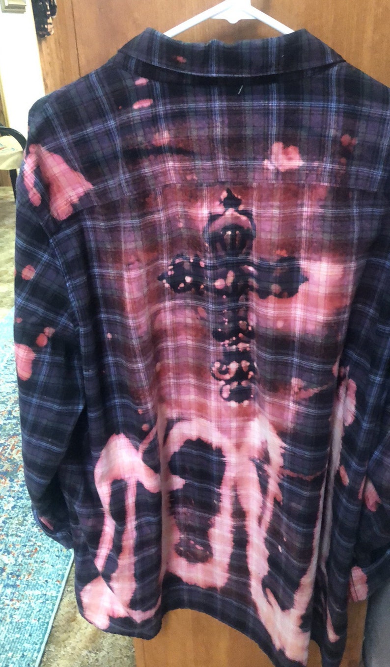 Distressed Flannel with custom design