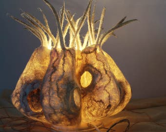 Lámpara de fieltro única en su tipo. Lámpara de lana, Luz nocturna. Vendedor ucraniano Ucrania Kiev