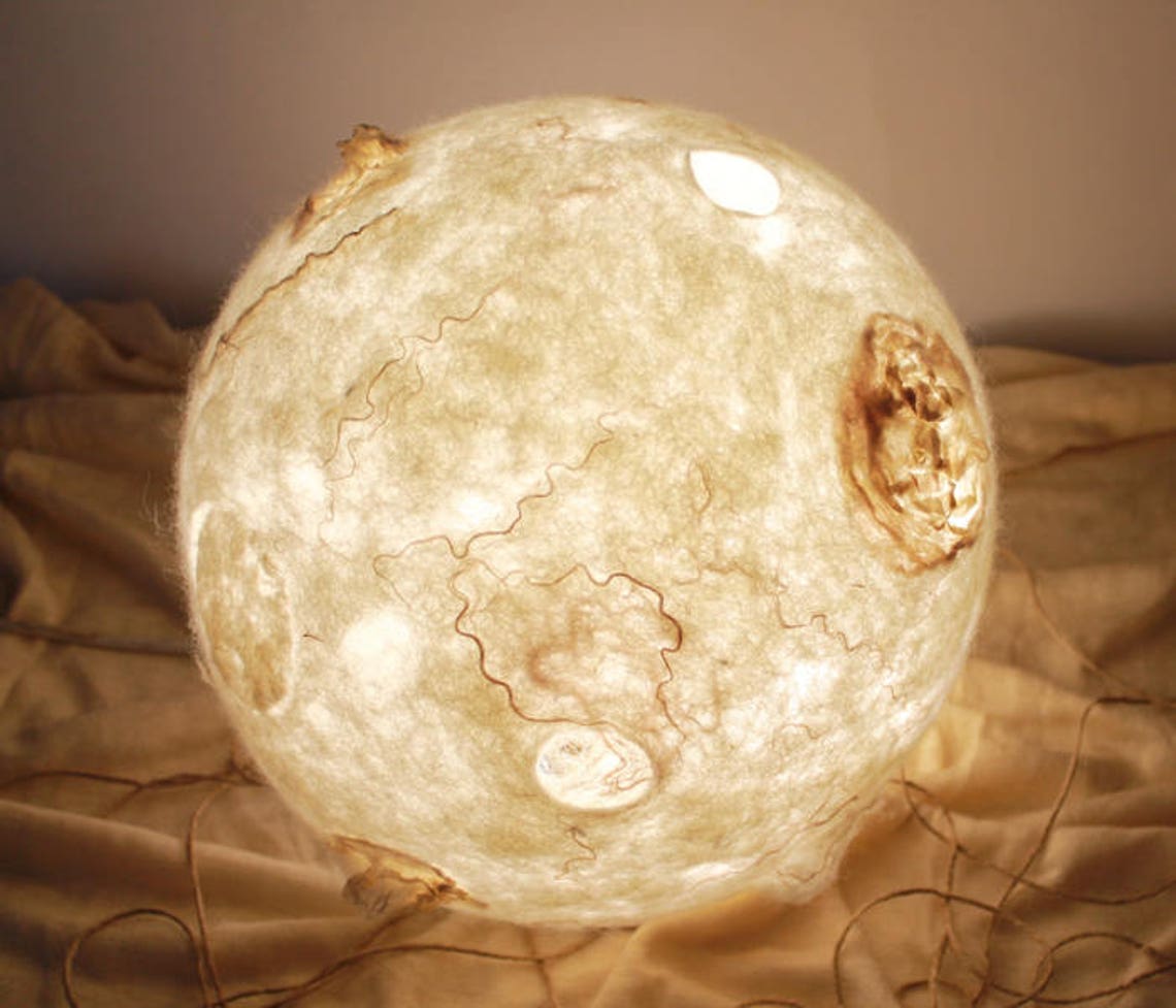 Felted Lamp Moon Lamp Wool Lamp Night Light. Gifts for Her. | Etsy