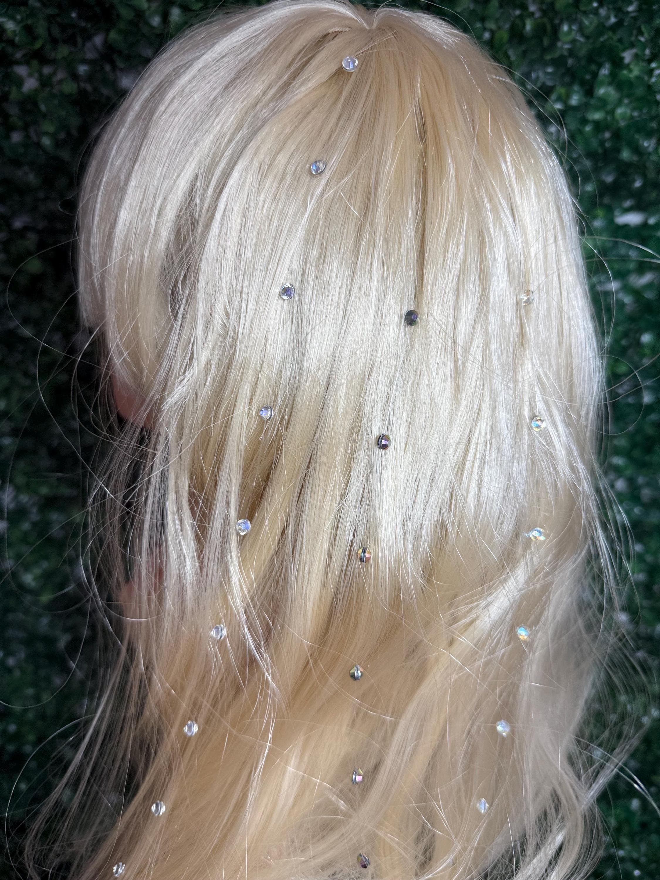 Haarkristalle Zubehör Strasssteinverlängerungen Edelsteine Micro Perle lang anhaltende Haarschmuck Diamant Clip-Erweiterungen HAIR SHINY GEMS bestes Haar