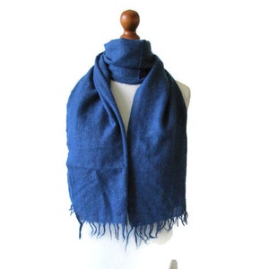 Bufanda vintage para hombre, azul, suave, para otoño e invierno, ligera, estilo hipster de los años 90, regalo para novio o para él.