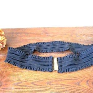 Cintura elastica nera vintage con fibbia, cintura retrò anni &#39;90/&#39;80, accessori da donna, cinture per donna, taglie dalla grande alla XL