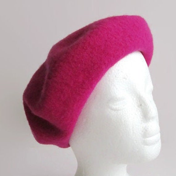 Vintage Pink Beret Classic Wool Beret Women Fall … - image 6