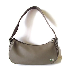 Petit sac à main en similicuir vintage des années 90 pour femme, sac à bandoulière beige pour femme, fabriqué en Italie, cadeau petite amie, cadeau d'anniversaire