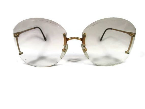large rimless eyeglasses