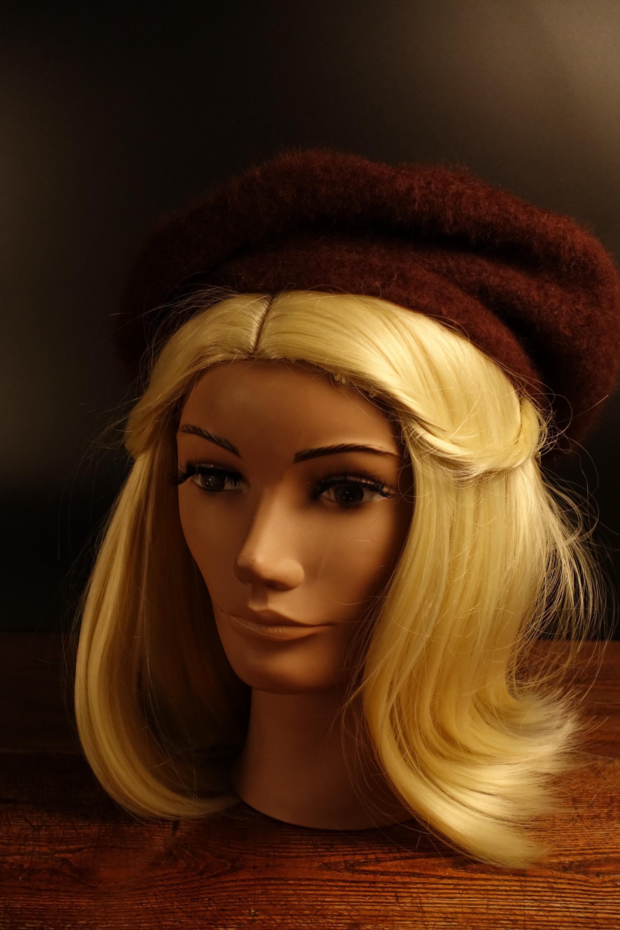Vintage Angora Rabbit Hair Beret - Soft Brown Wool Blend - Etsy