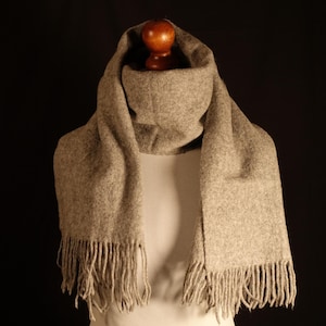 Wollen sjaal grijs jaren 90 vintage lange herfst sjaal warme winter sjaal jaren 90 VTG hipster nekwarmer voor mannen of vrouwen Unisex