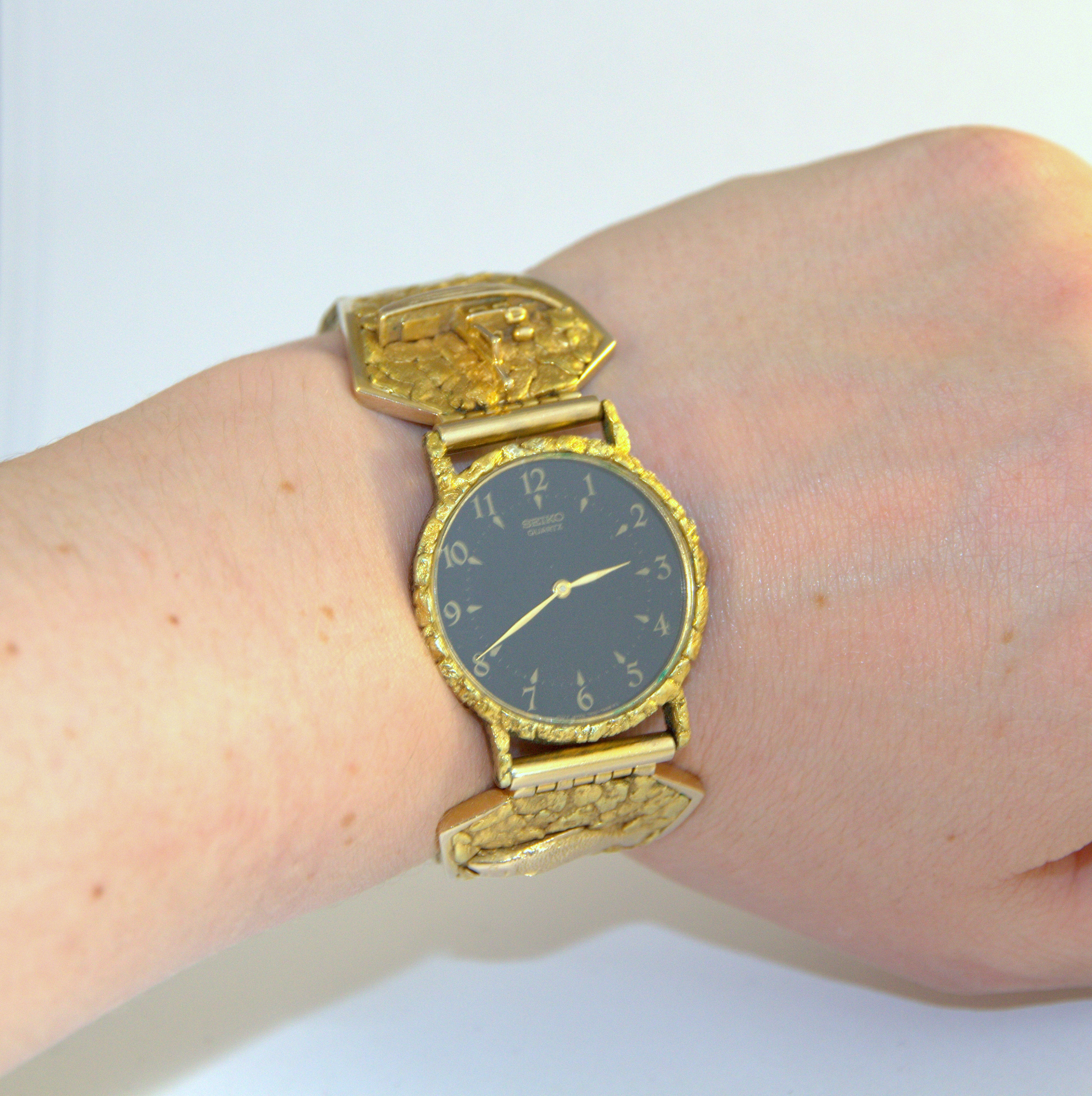 Seiko L&L Alaskan 10K and 24K Gold Nugget Wrist Watch Fish - Etsy