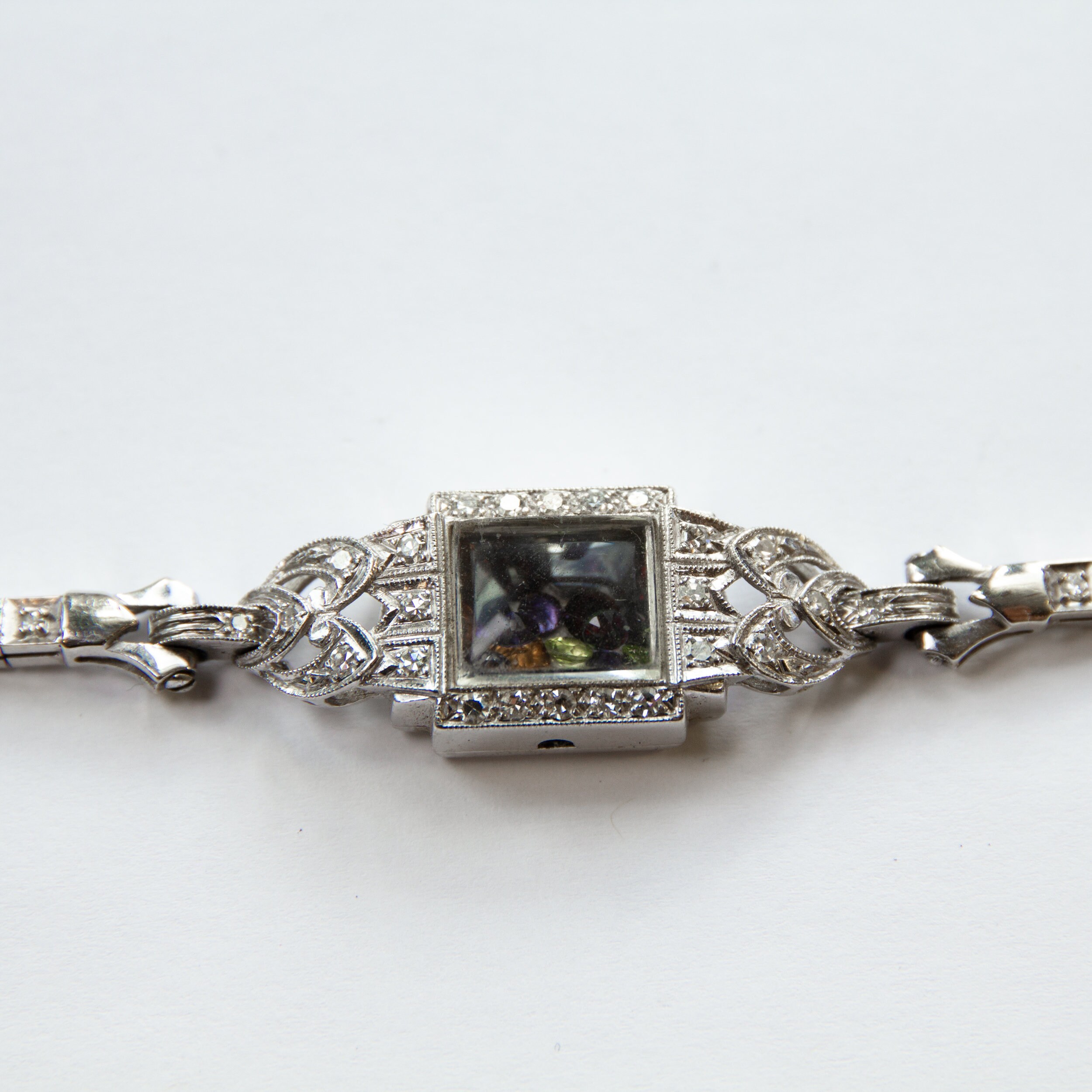 14KW Gold Locket Bracelet ~ Vintage Photo/treasure, 24