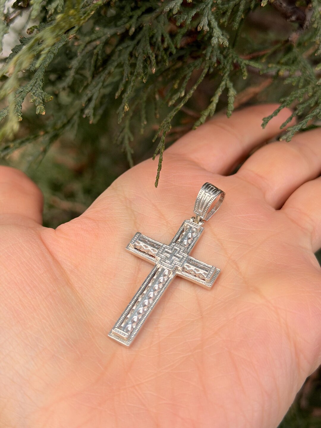 Armenian Cross Sterling Silver 925 Crosses Pendant Handmade Unisex ...