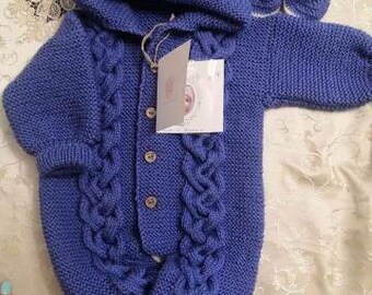 Baby knitted jumpsuit and boots , handmade jacket , Armenia