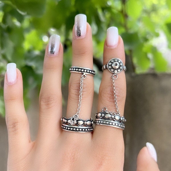 Double Ring Chain - Etsy