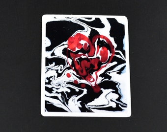 Abstract heart vinyl sticker