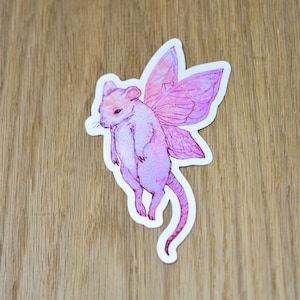 Fairy field mouse vinyl sticker