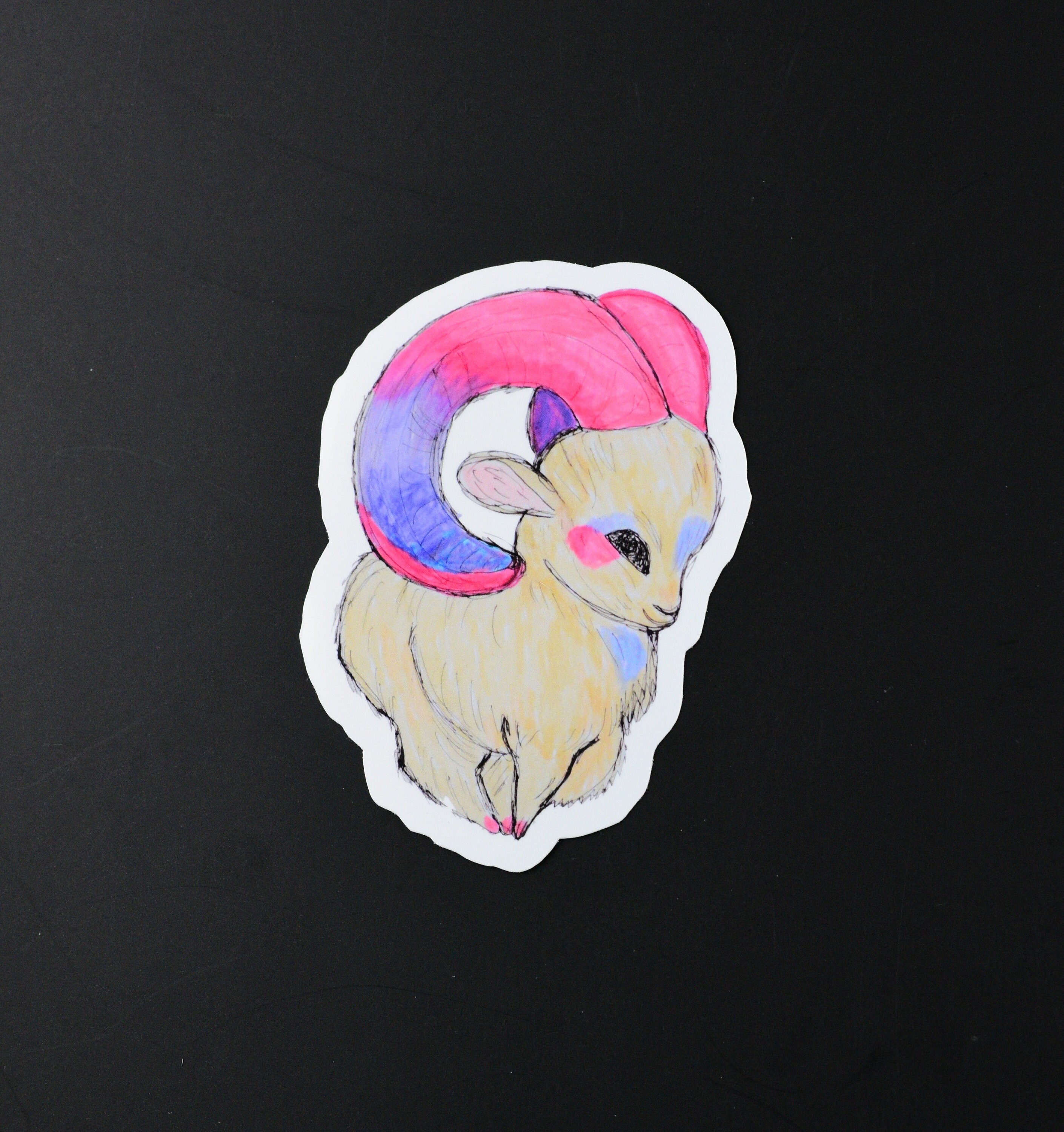 Adorable Galaxy Goat Vinyl Stickers, Laptop Decal, Goat Gift, Gift for ...