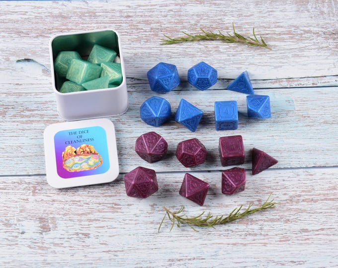The Dice of Cleanliness soap bars, hand body 3-D soap, dungeons and dragons gift for him, critical roll fail DM GM board game fantasy gifts
