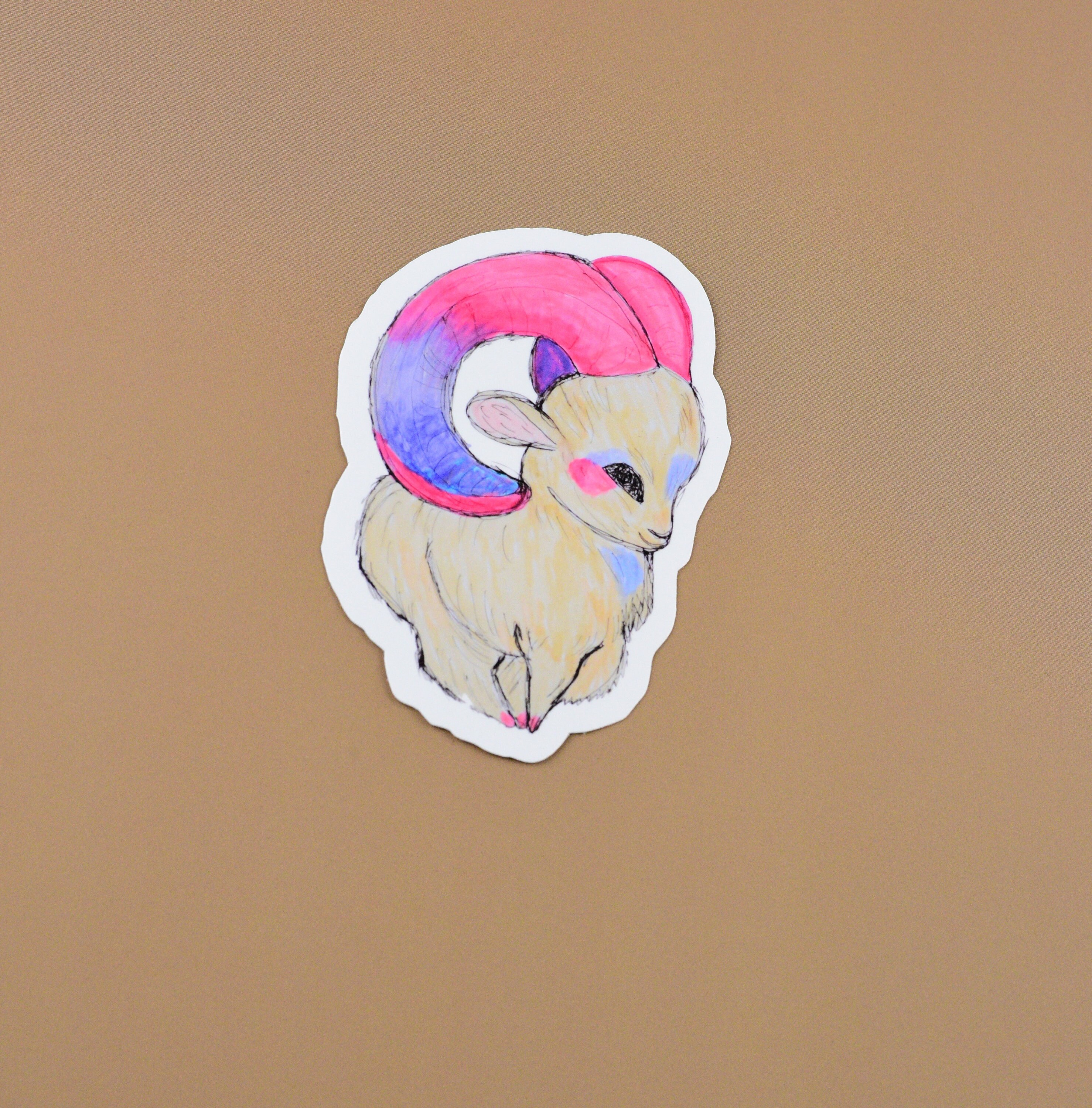 Adorable Galaxy Goat Vinyl Stickers, Laptop Decal, Goat Gift, Gift for ...