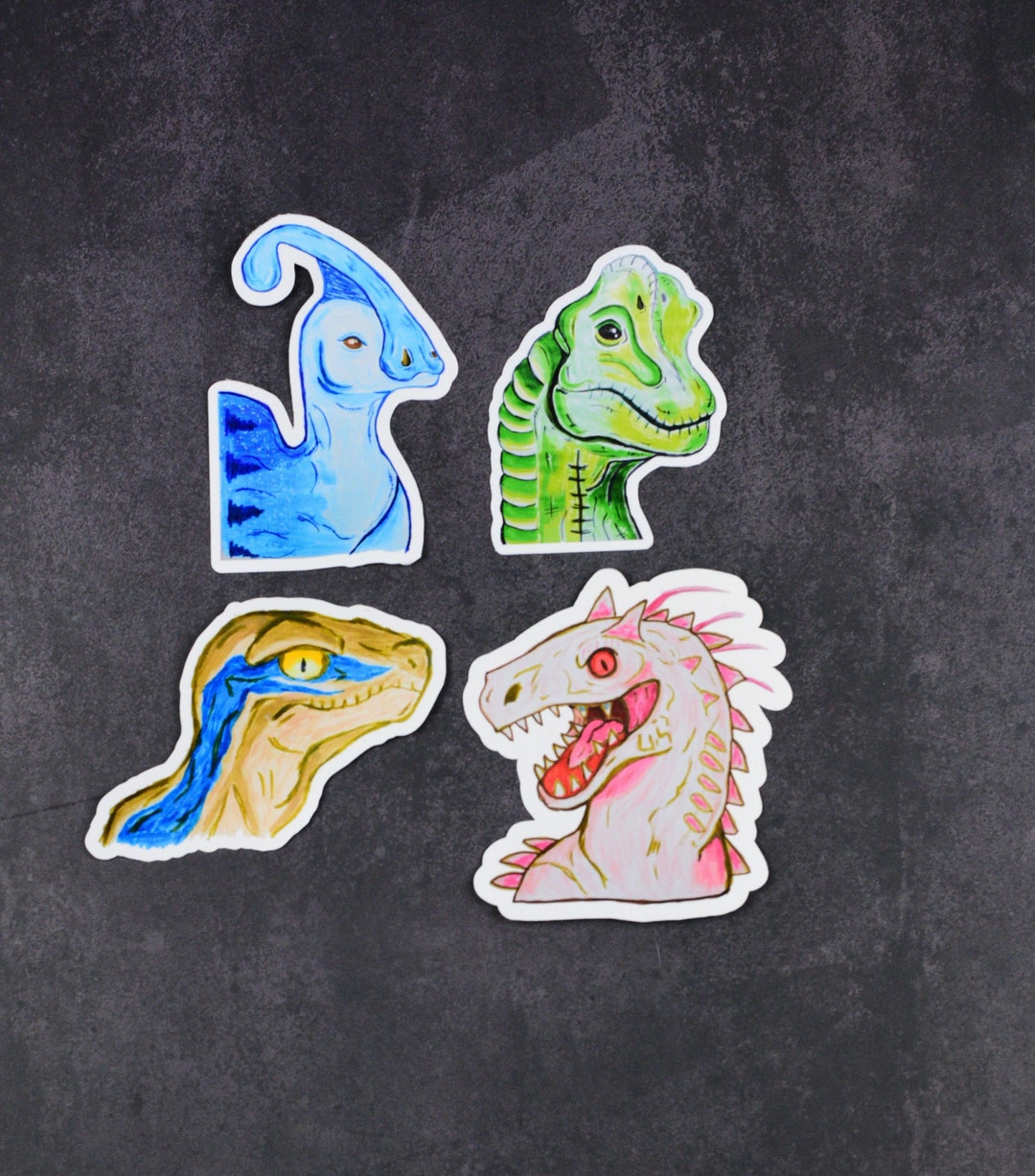 Serene Notebook Dinosaur Vinyl Sticker, Dino Pack of Stickers, Laptop ...