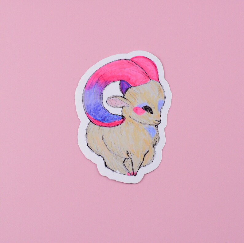 Adorable Galaxy Goat Vinyl Stickers, Laptop Decal, Goat Gift, Gift for ...