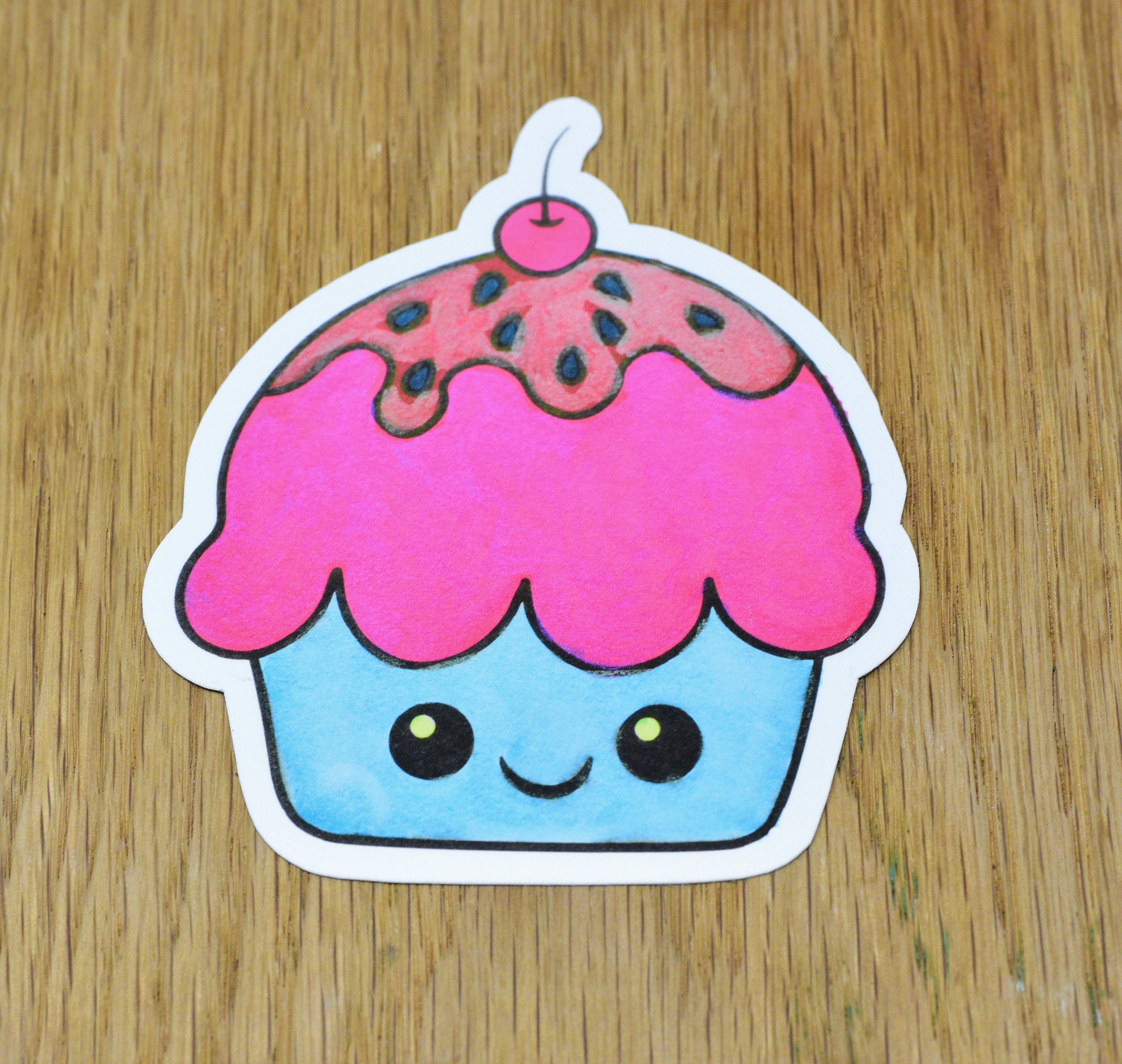 Smile Cupcake Deco Sticker