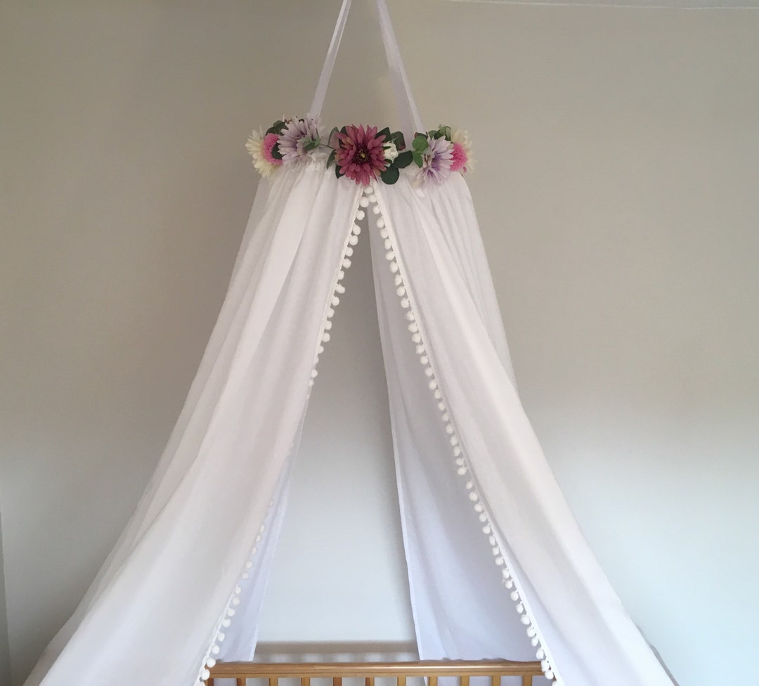Princess Bed Canopy Reading Nook Purple Flowers & - Etsy