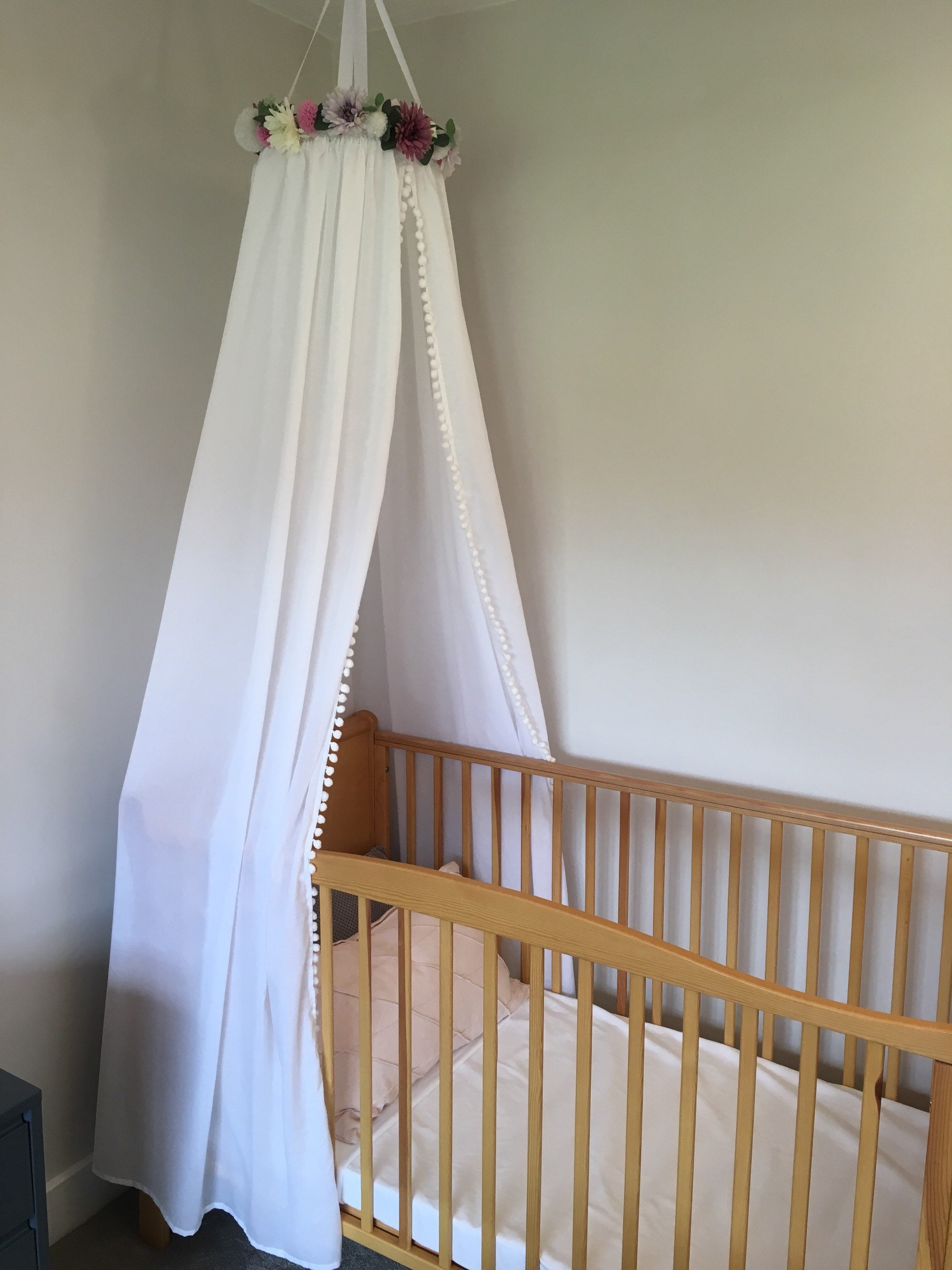 Princess Bed Canopy Reading Nook Purple Flowers & Etsy