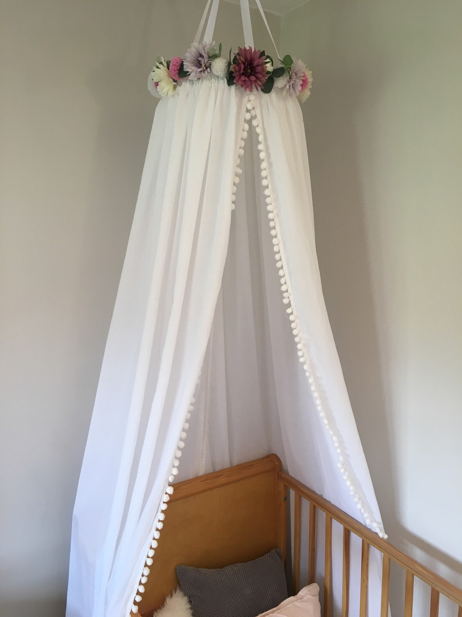 Princess Bed Canopy Reading Nook Purple Flowers & Etsy
