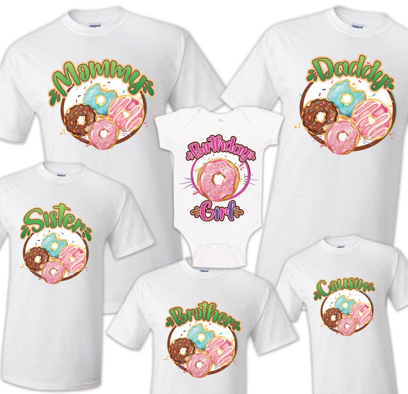 Donut Birthday Shirt Birthday Matching Tshirts Party Family Etsy