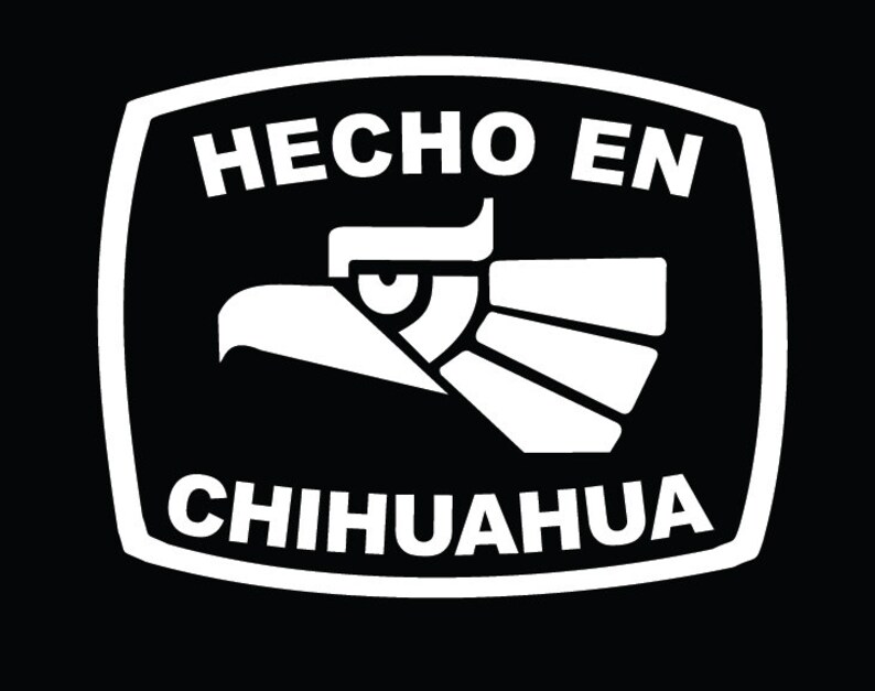 Hecho En Chihuahua Letters Decal Car Window Laptop Flag Vinyl Etsy UK
