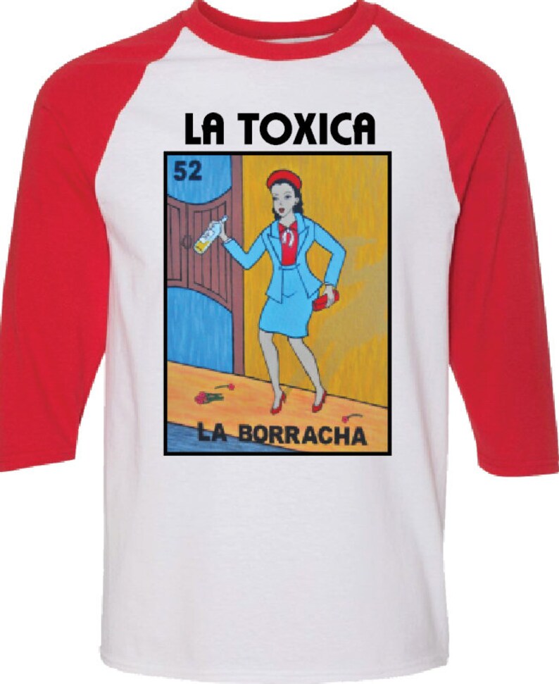 La Toxica Loteria Mexican Bingo Short Sleeve V Neck Shirt Etsy