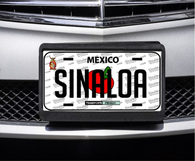 SINALOA Mexico Car Plate Aluminum License Plate Mexican Mexico Etsy