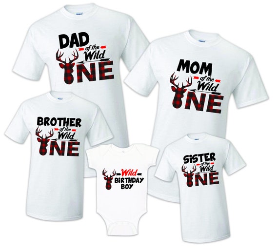 Matching Shirts Party celebration reunion dad Wild One Birthday Shirt Family
